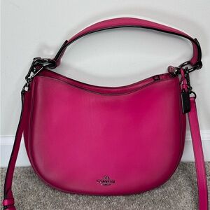 Coach 54868 Mae Burnished Pink Leather Shoulder/Crossbody Bag w/Gunmetal